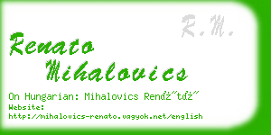 renato mihalovics business card